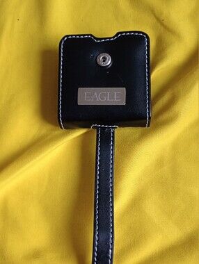 Eagle Black Leather Voyage Series Travel Alarm Clock